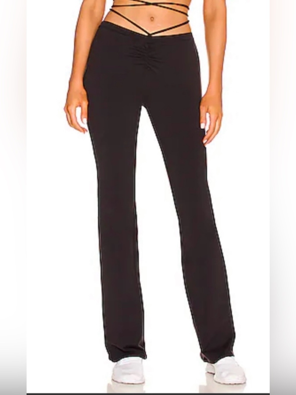 ALO Yoga Black Bootcut Pants with ties